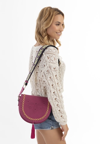 Sac à bandoulière IZIA en rose