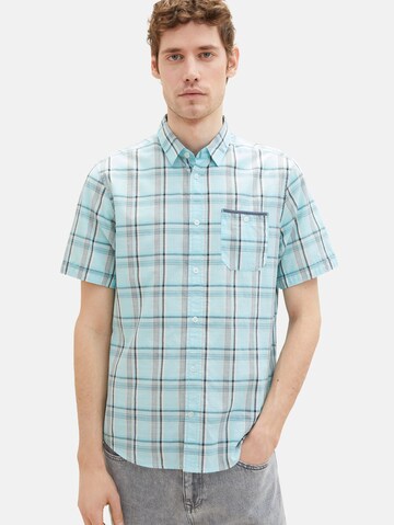 TOM TAILOR Regular fit Button Up Shirt in Blue