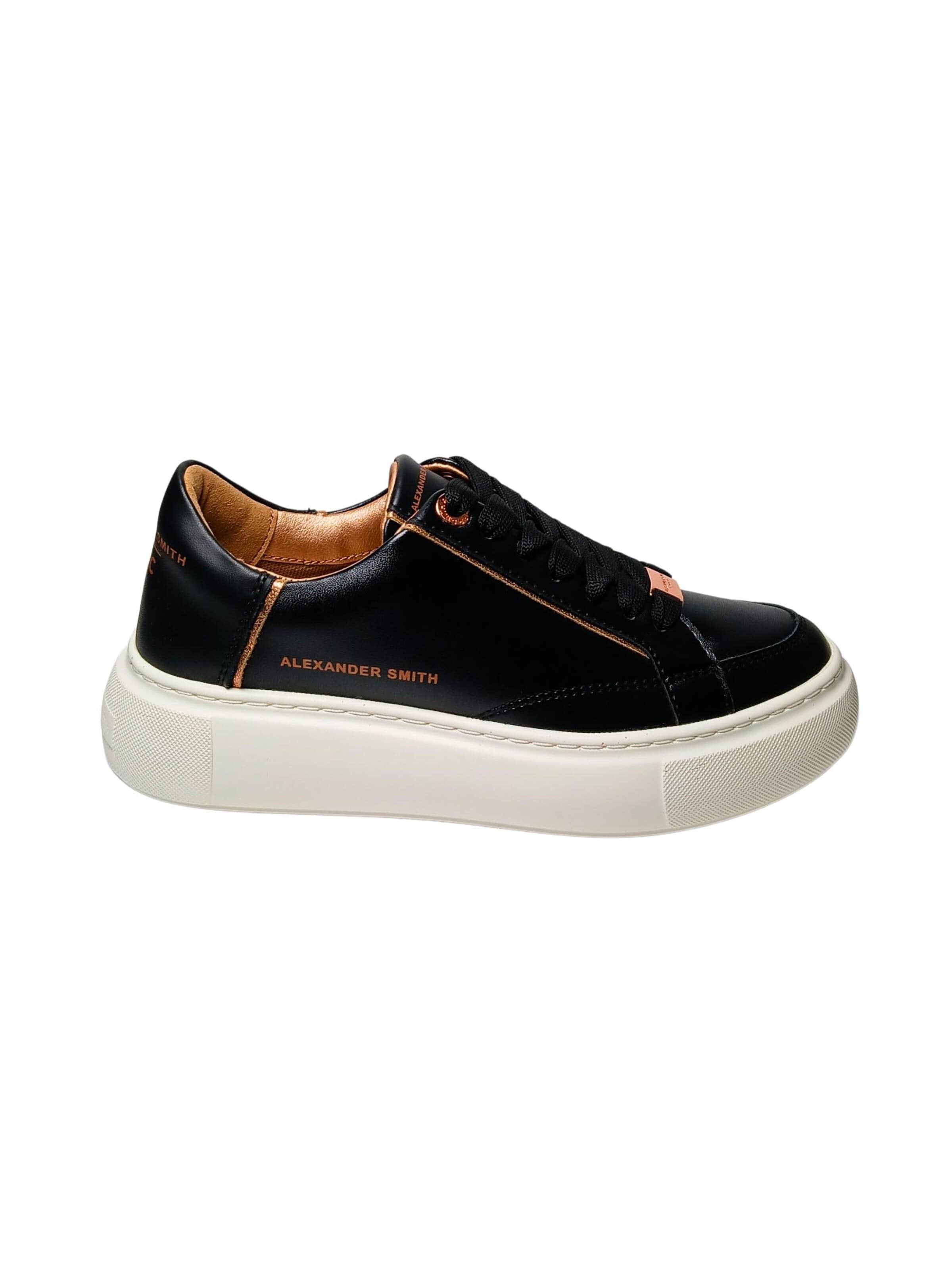 Sneaker bassa di Alexander Smith in nero: frontale