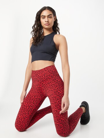 Hey Honey Skinny Workout Pants in Red