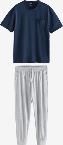 Next Pitkä pyjama värissä sininen: etupuoli