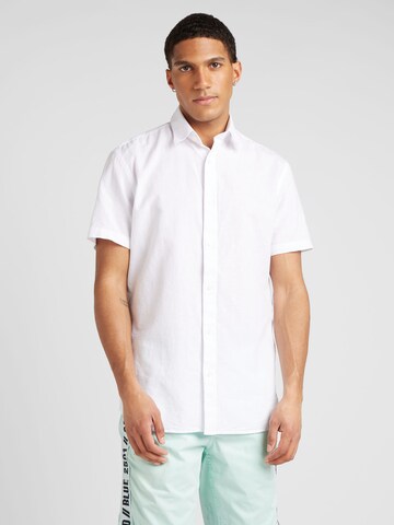 SELECTED HOMME Slim fit Button Up Shirt in White: front