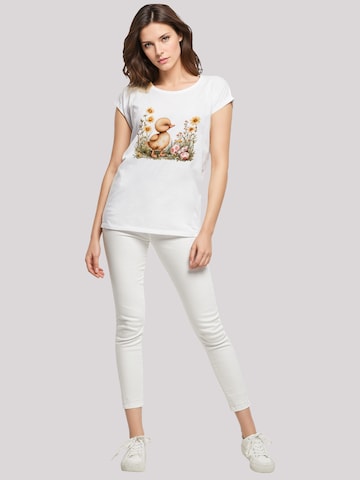 T-shirt 'Niedliche Enten Ostereier' F4NT4STIC en blanc