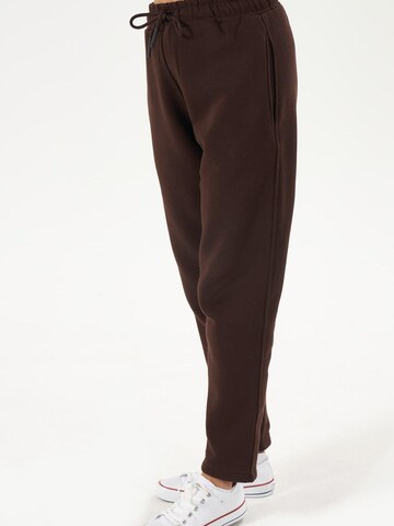 LOUIS LECLER Slimfit Broek 'Elise' in Bruin