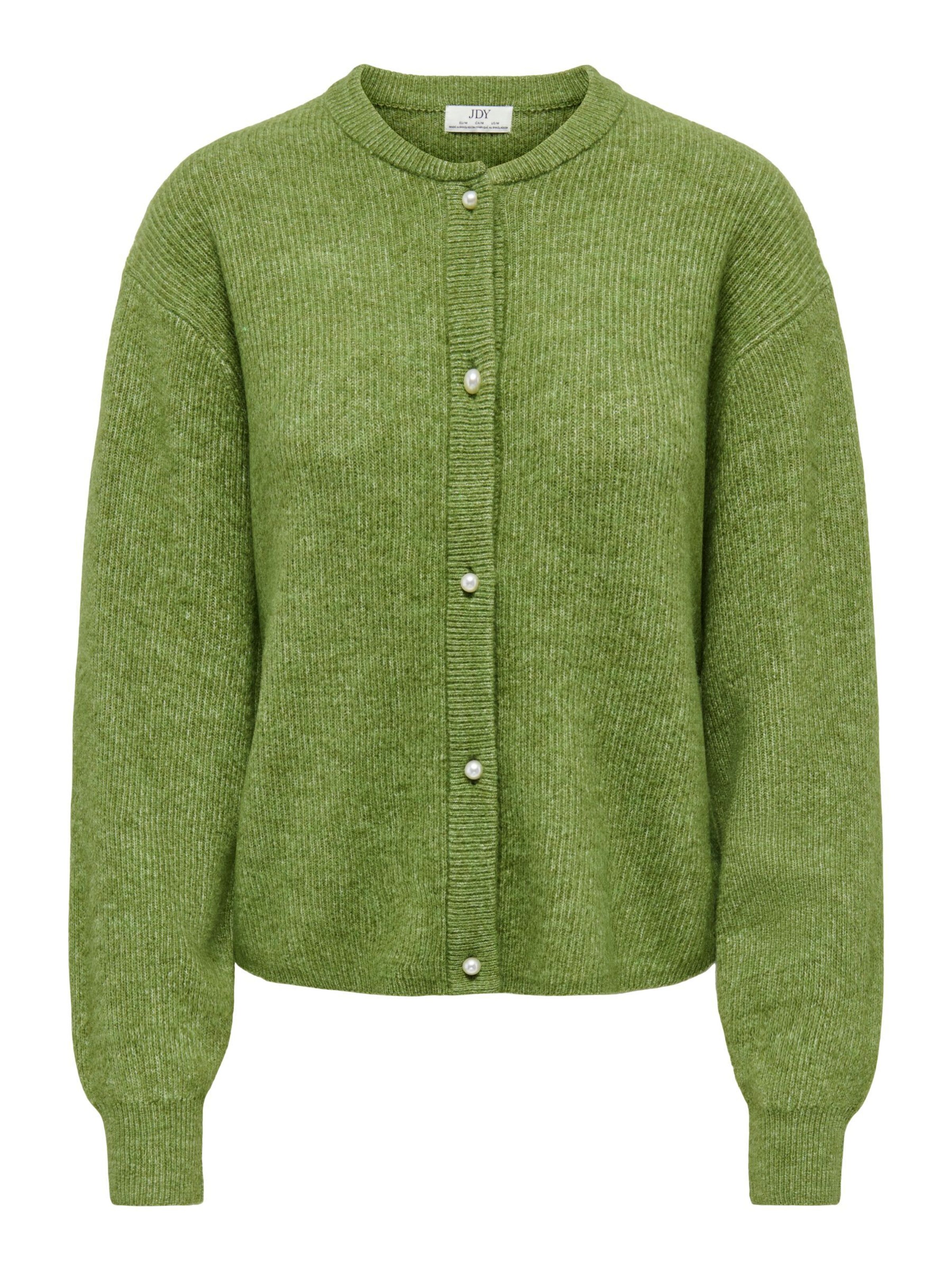 JDY Knit Cardigan 'JDYLumi' in Green: front