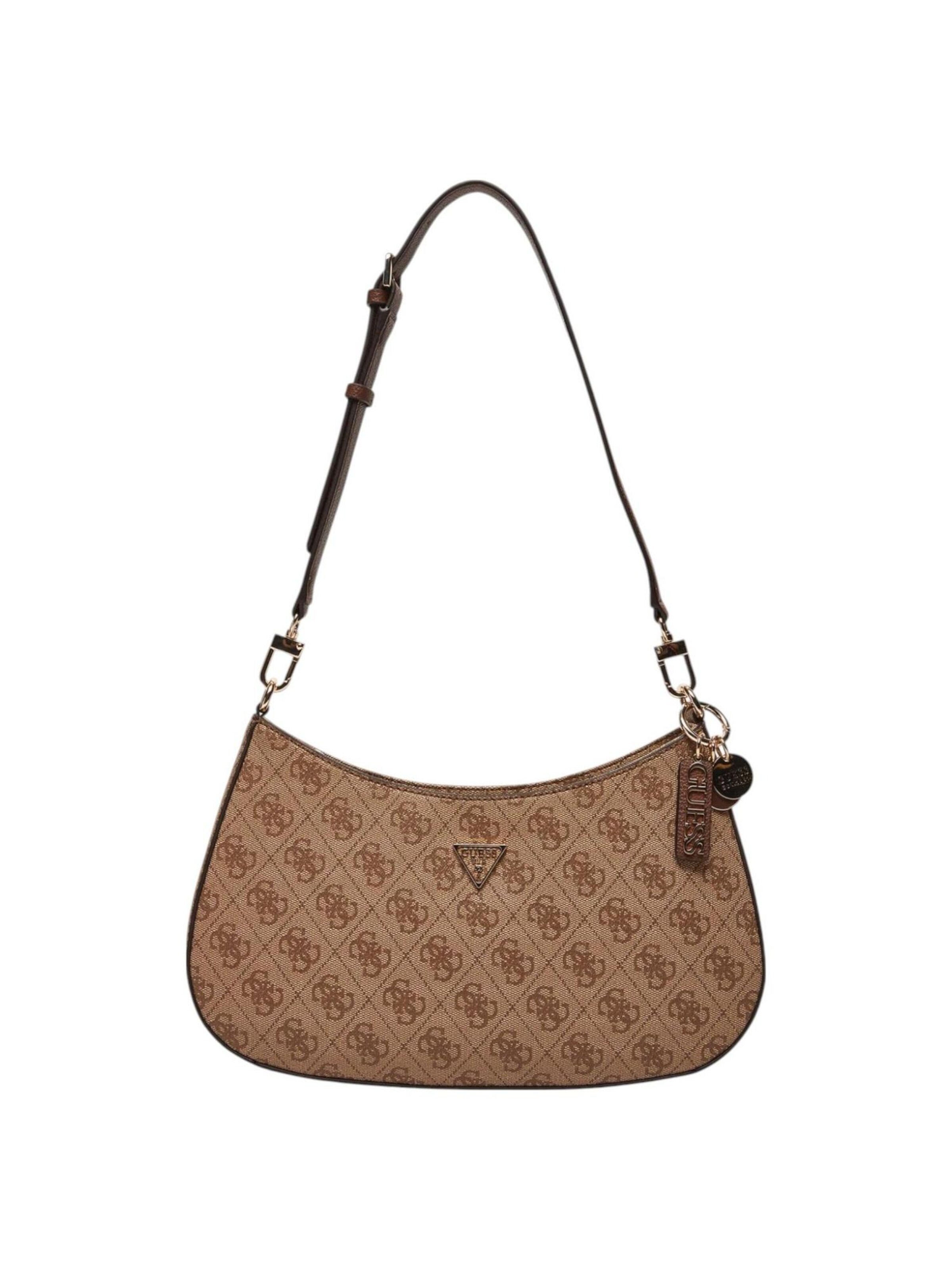 GUESS - Bolso de hombro 'NOELLE II TOP ZIP SHOULDER BAG HWBG96 72180' en beige: frente