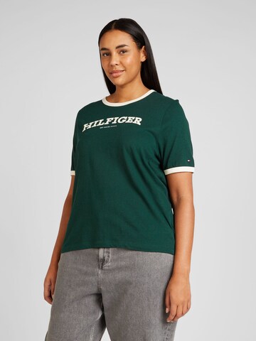 Tommy Hilfiger Curve Shirt 'VARSITY '' in Green: front