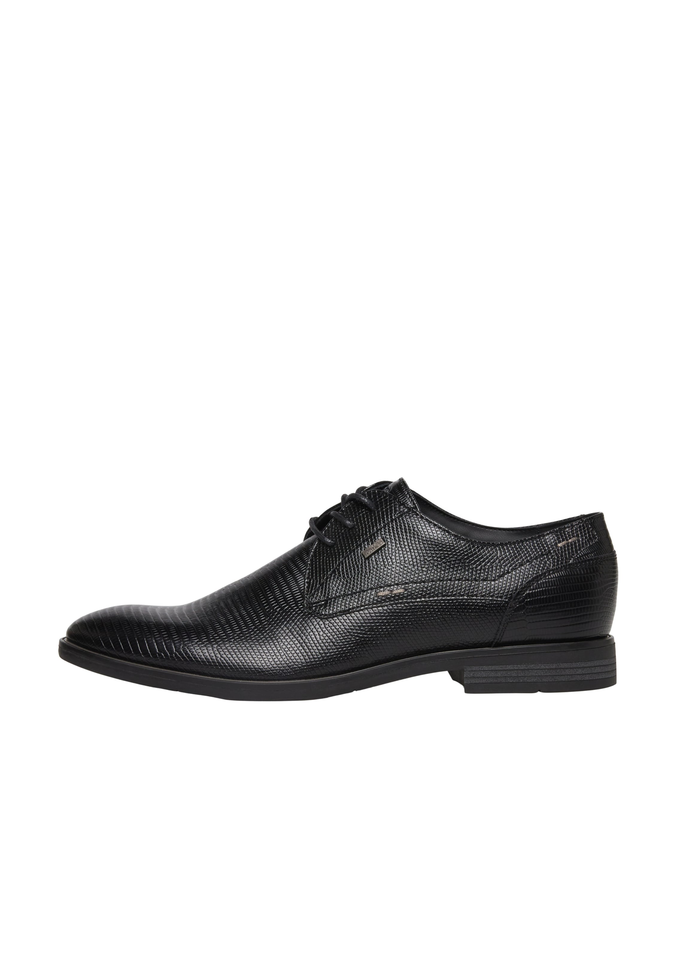 s.Oliver Lace-Up Shoes in Black: front