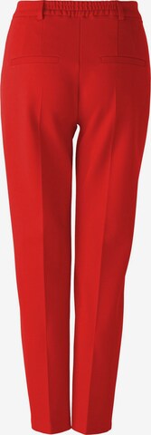 OUI Slim fit Pleated Pants 'FEYLIA' in Red
