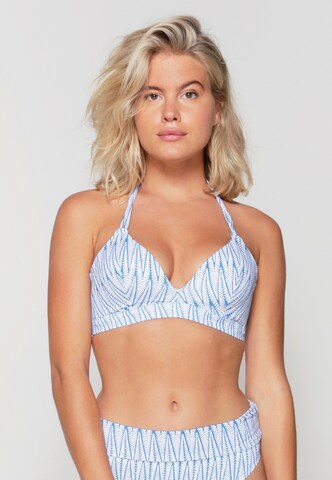 LingaDore Triangel Bikinitop in Blauw: voorkant