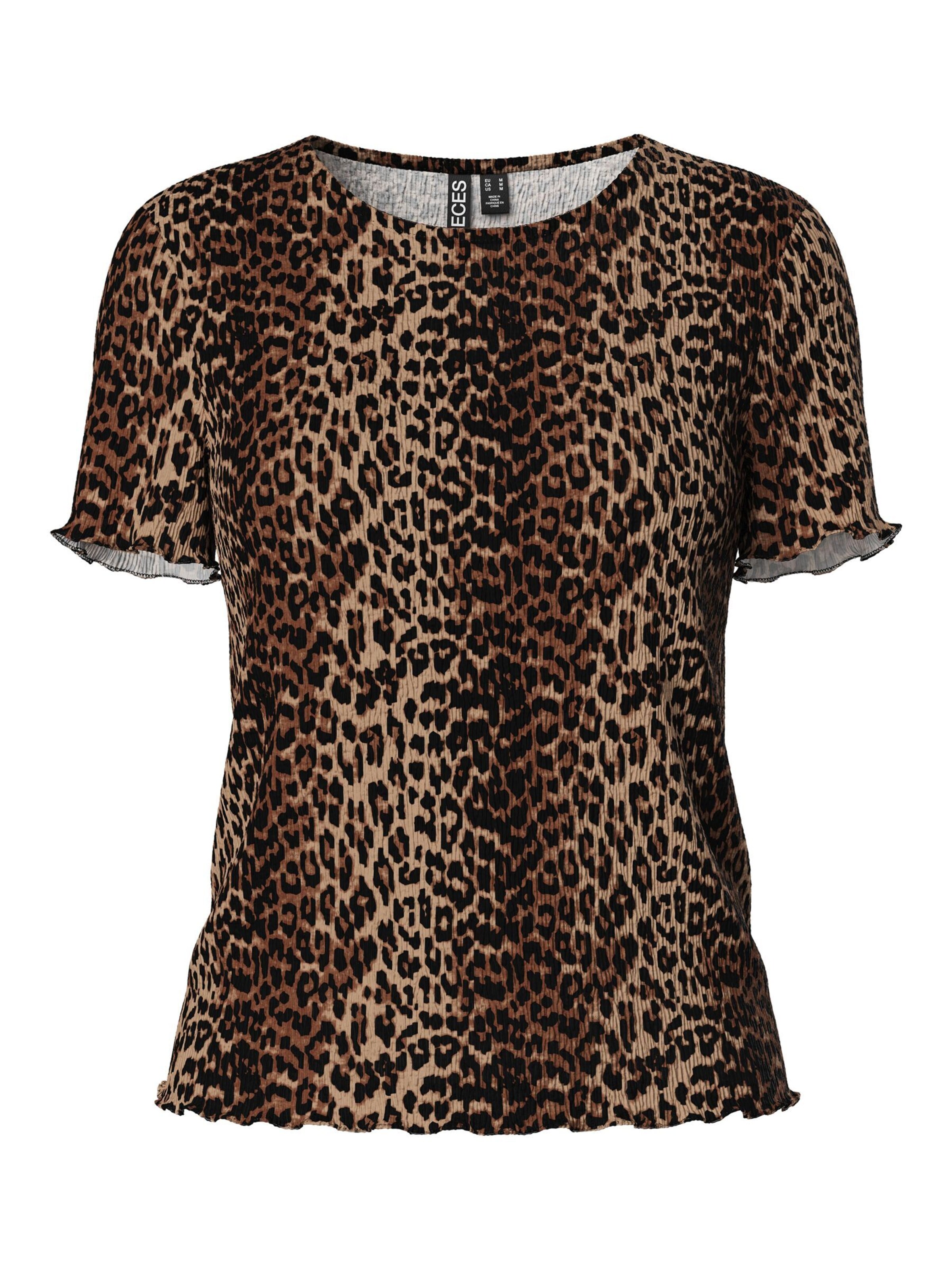 PIECES Shirt 'PCFlora' in Zwart: voorkant