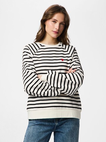 PIECES Sweatshirt 'PCGreta' in White: front