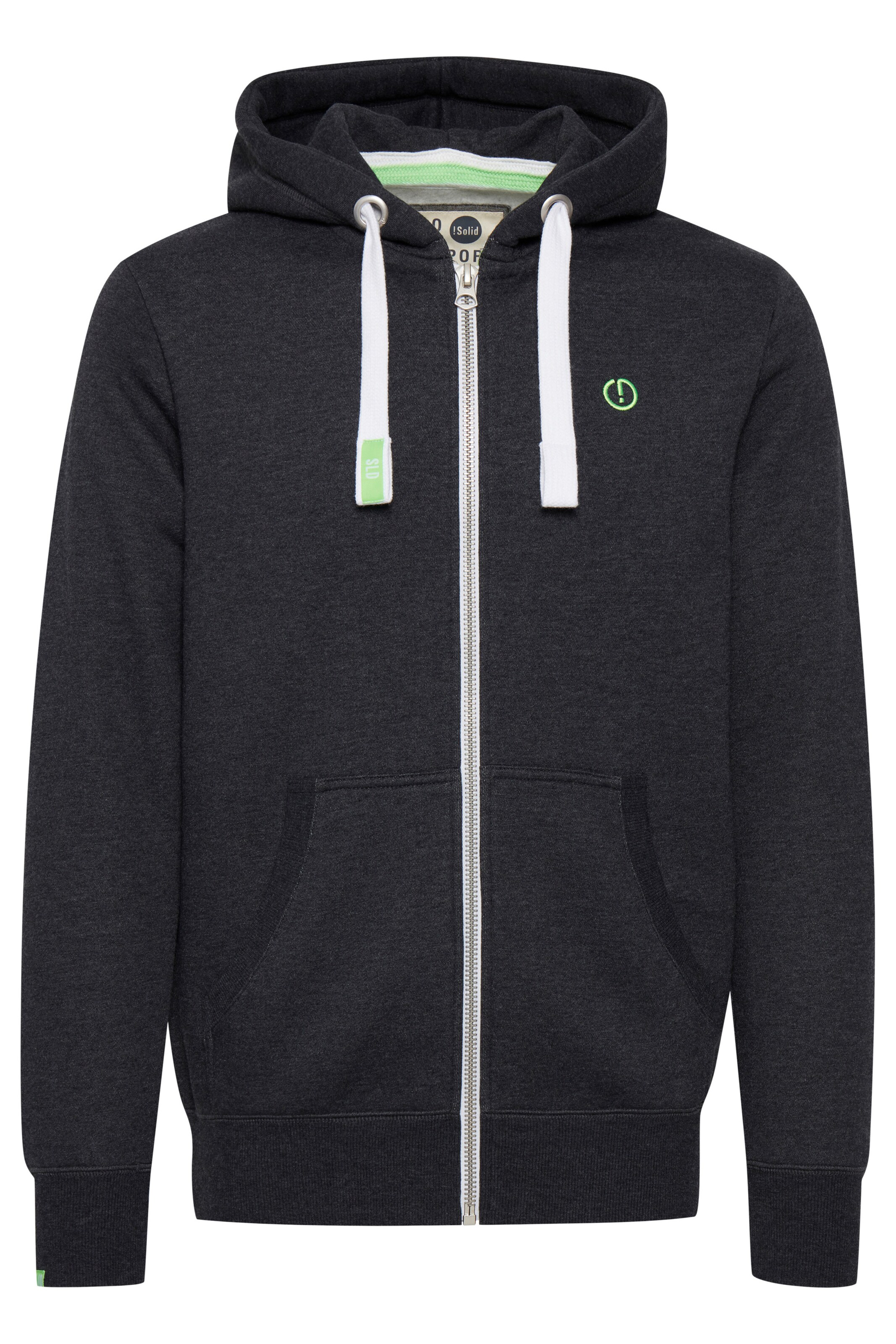 !Solid Zip-Up Hoodie 'Benn' in Grey: front