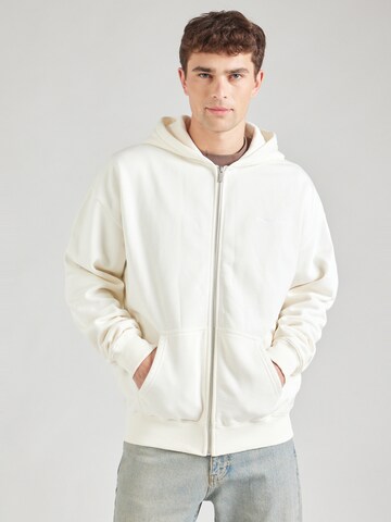 Pegador Zip-Up Hoodie in Beige: front
