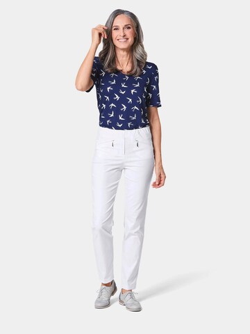 Goldner Slim fit Trousers ' LOUISA' in White
