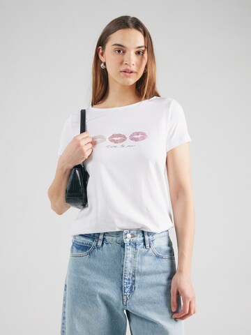 Tricou 'Lips' de la MORE & MORE pe alb: față