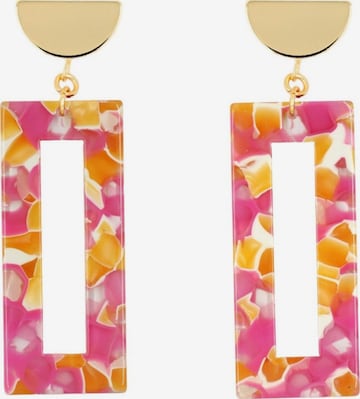 Fräulein Wunder Earrings 'Acetat Akane' in Pink: front