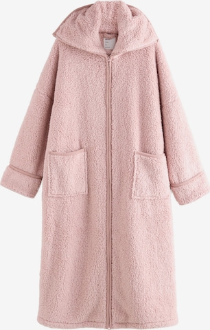 Next Pitkä kylpytakki 'Borg' värissä vaaleanpunainen: etupuoli