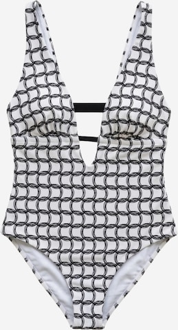 Maillot de bain 'Monogram' HACOY en blanc : devant