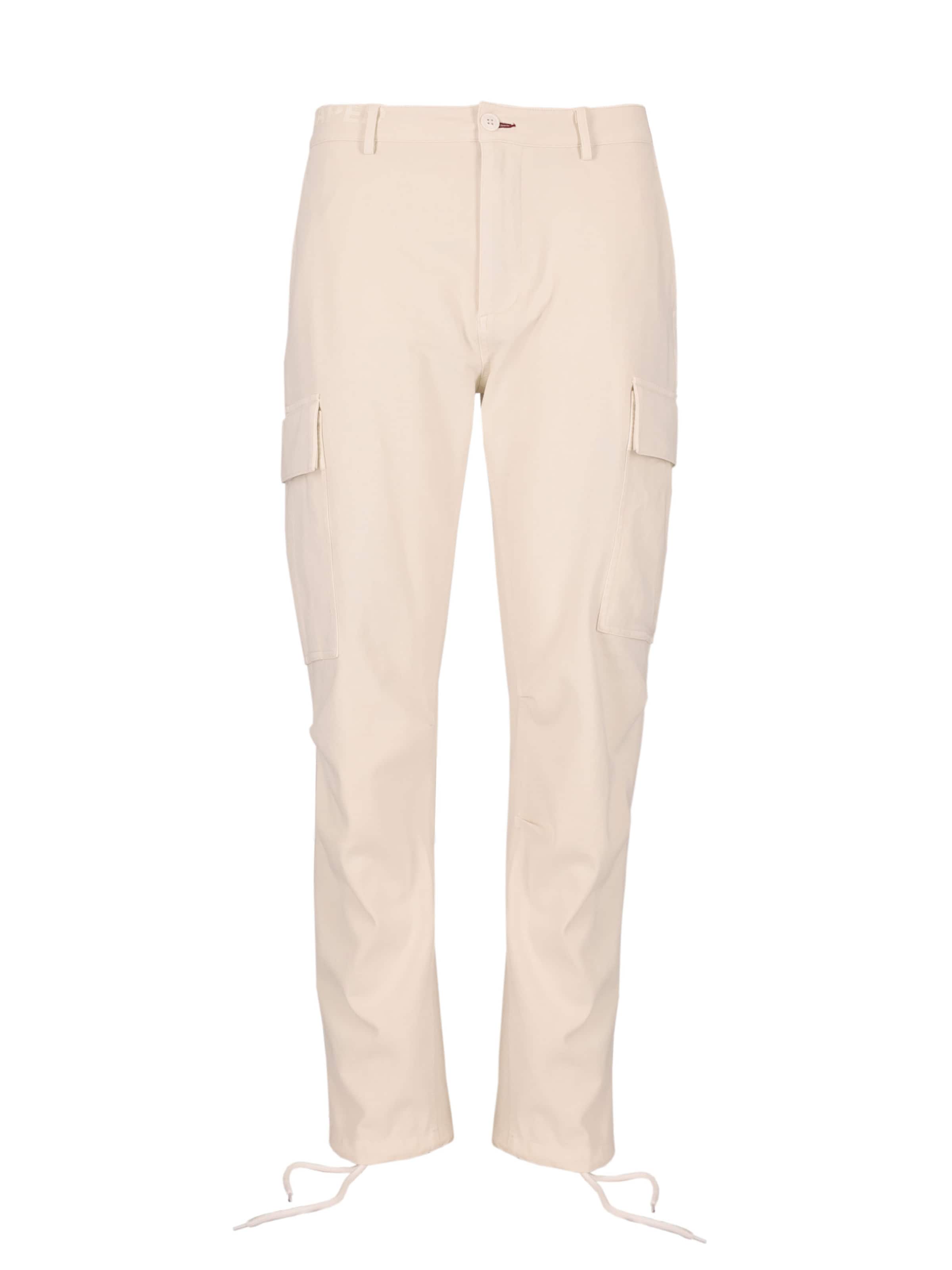 Distretto 12 Regular Cargo Pants in Beige: front