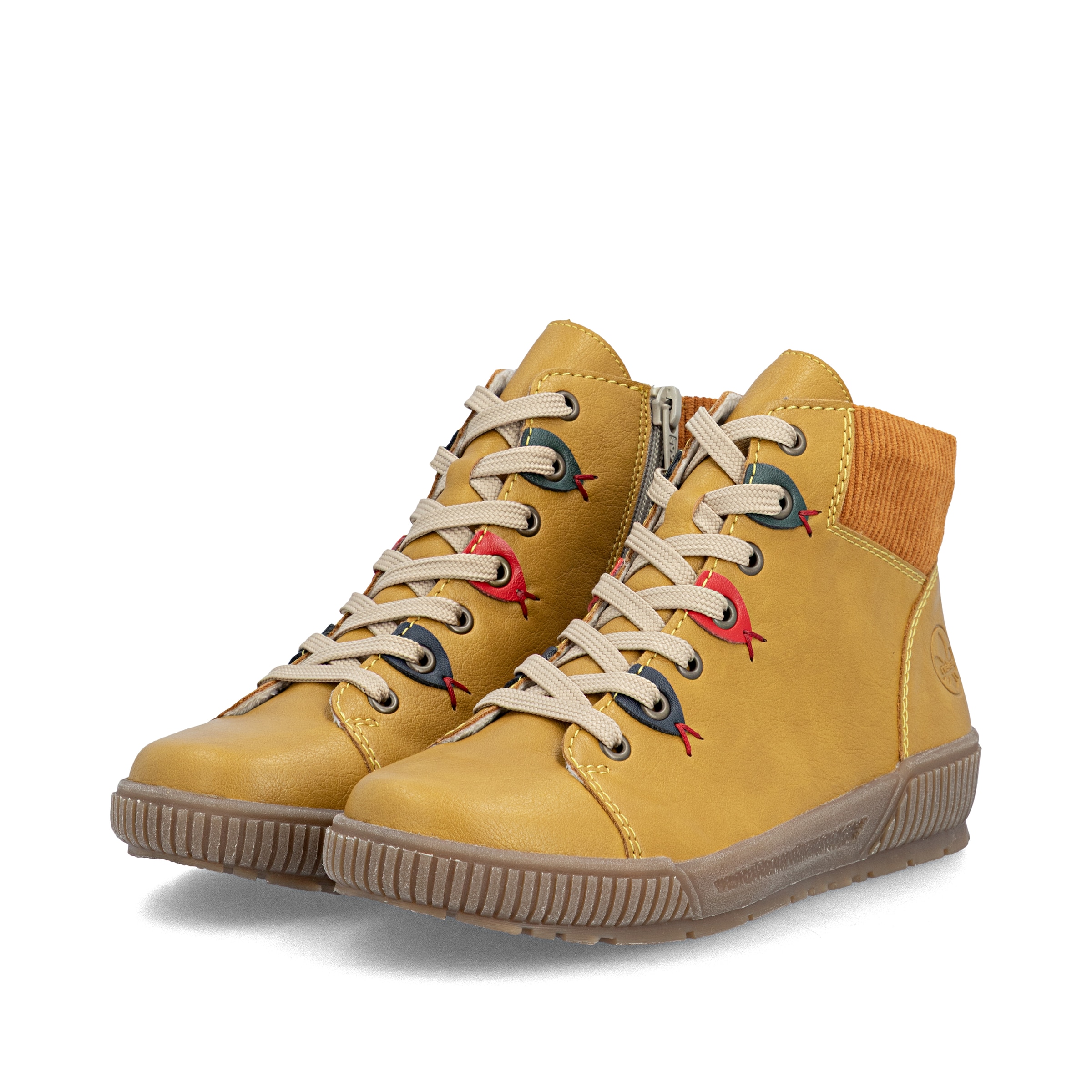Bottes à lacets Rieker en jaune