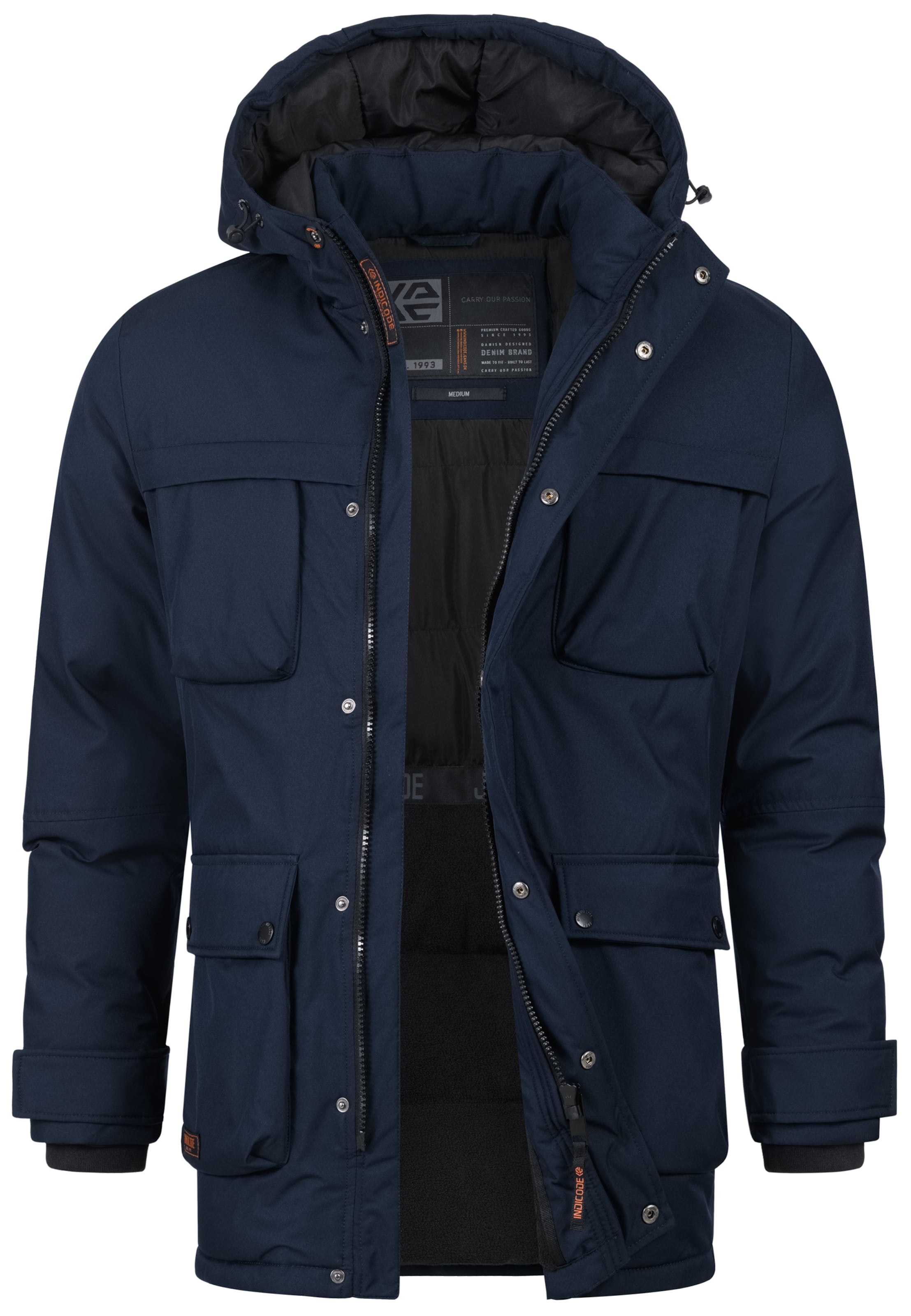 INDICODE JEANS Manteau d’hiver 'INTardil' en bleu, Vue avec produit