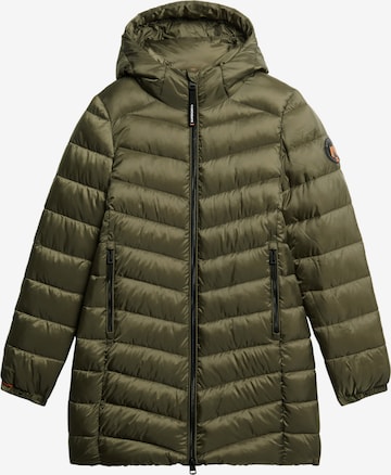 Superdry Wintermantel 'Fuji' in Groen: voorkant