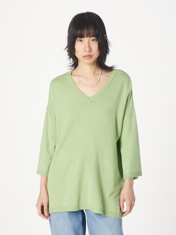 Pullover 'BLUME' di Fransa in verde: frontale