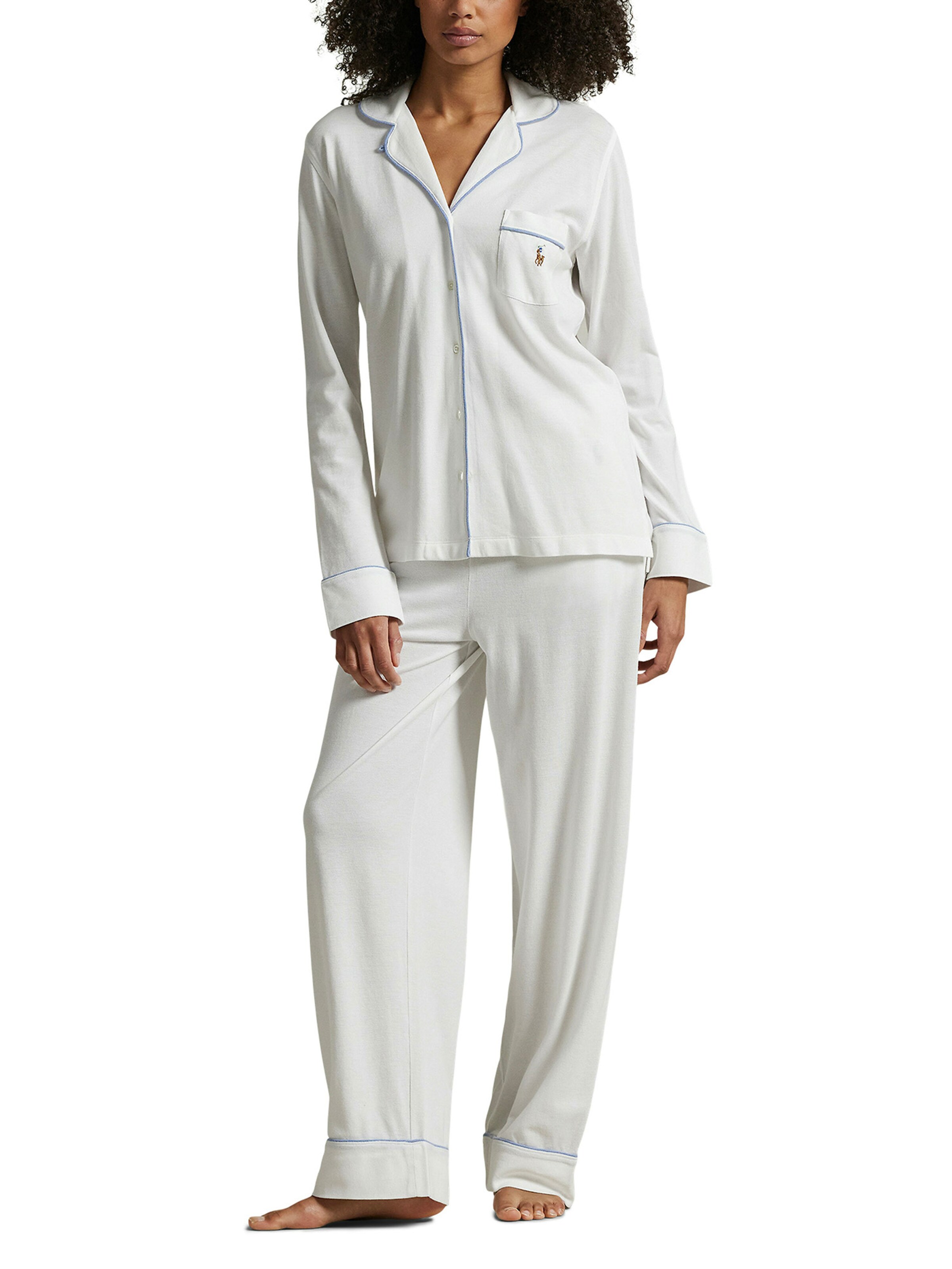 Pyjama ' Knit Oxford ' Polo Ralph Lauren en blanc