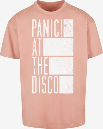 F4NT4STIC Shirt 'Panic At The Disco Block' in Beige: voorkant