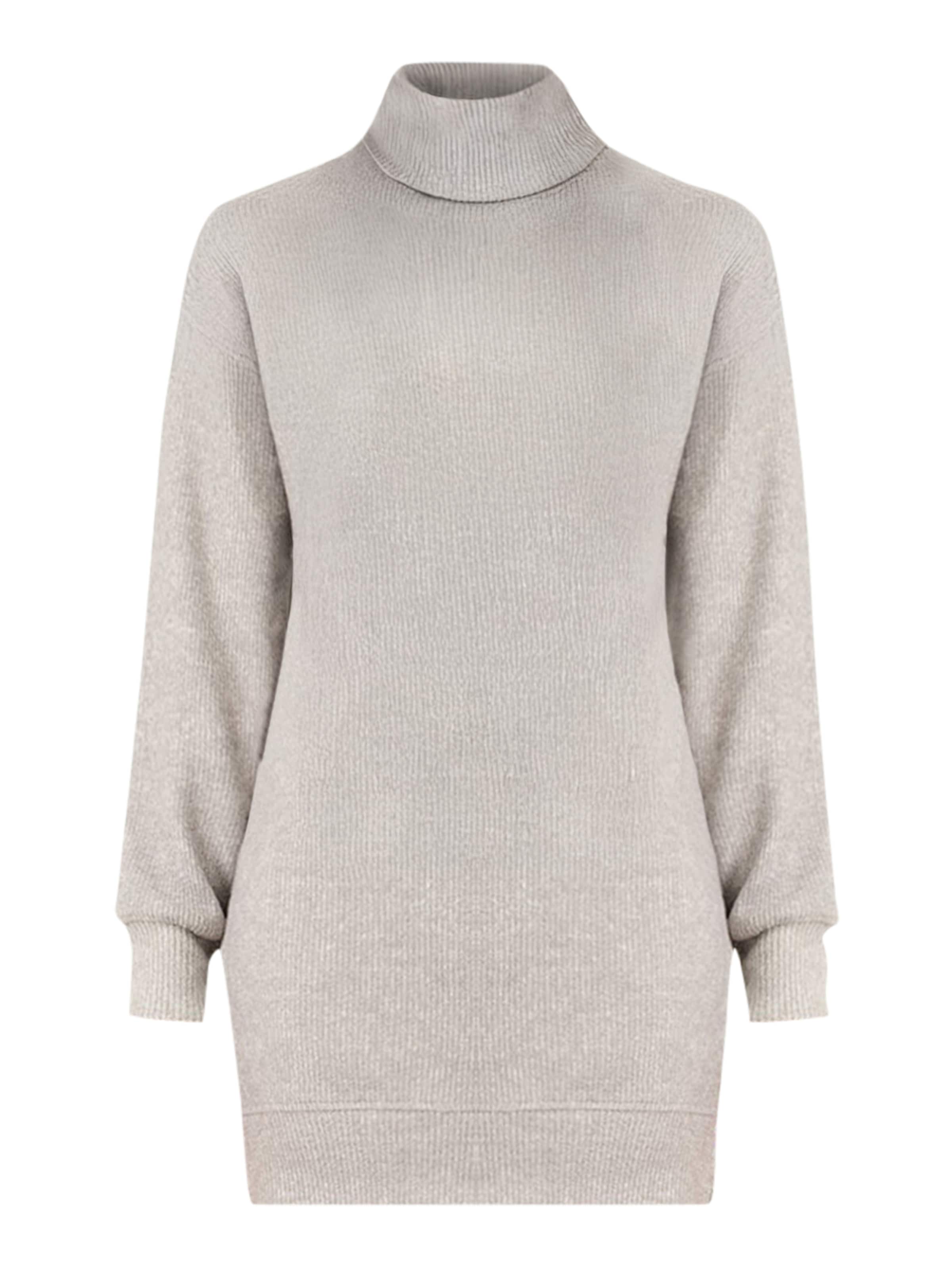 No Matter What Gebreide jurk in Grijs: voorkant