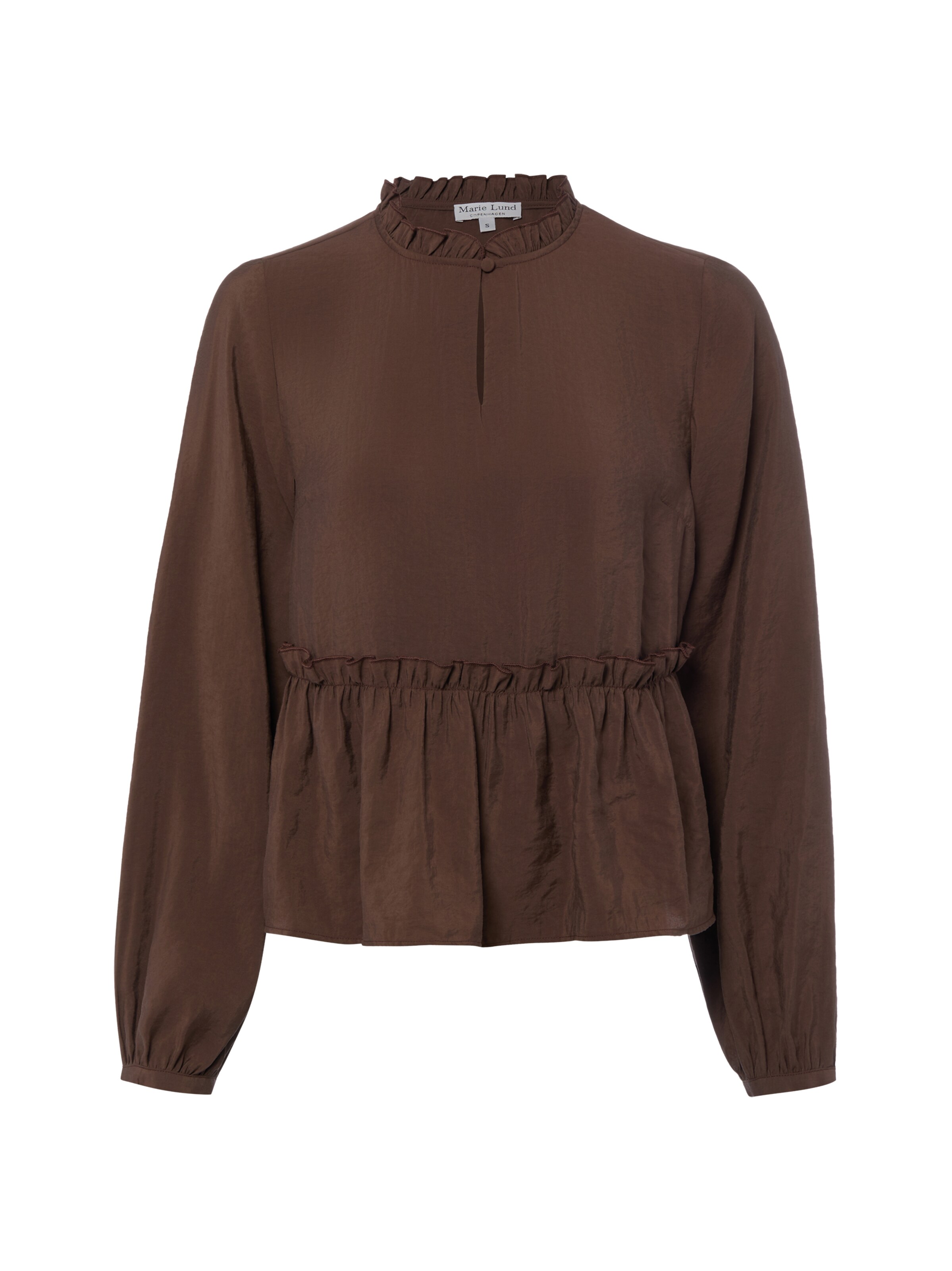 Marie Lund Bluse in Braun: Vorderseite