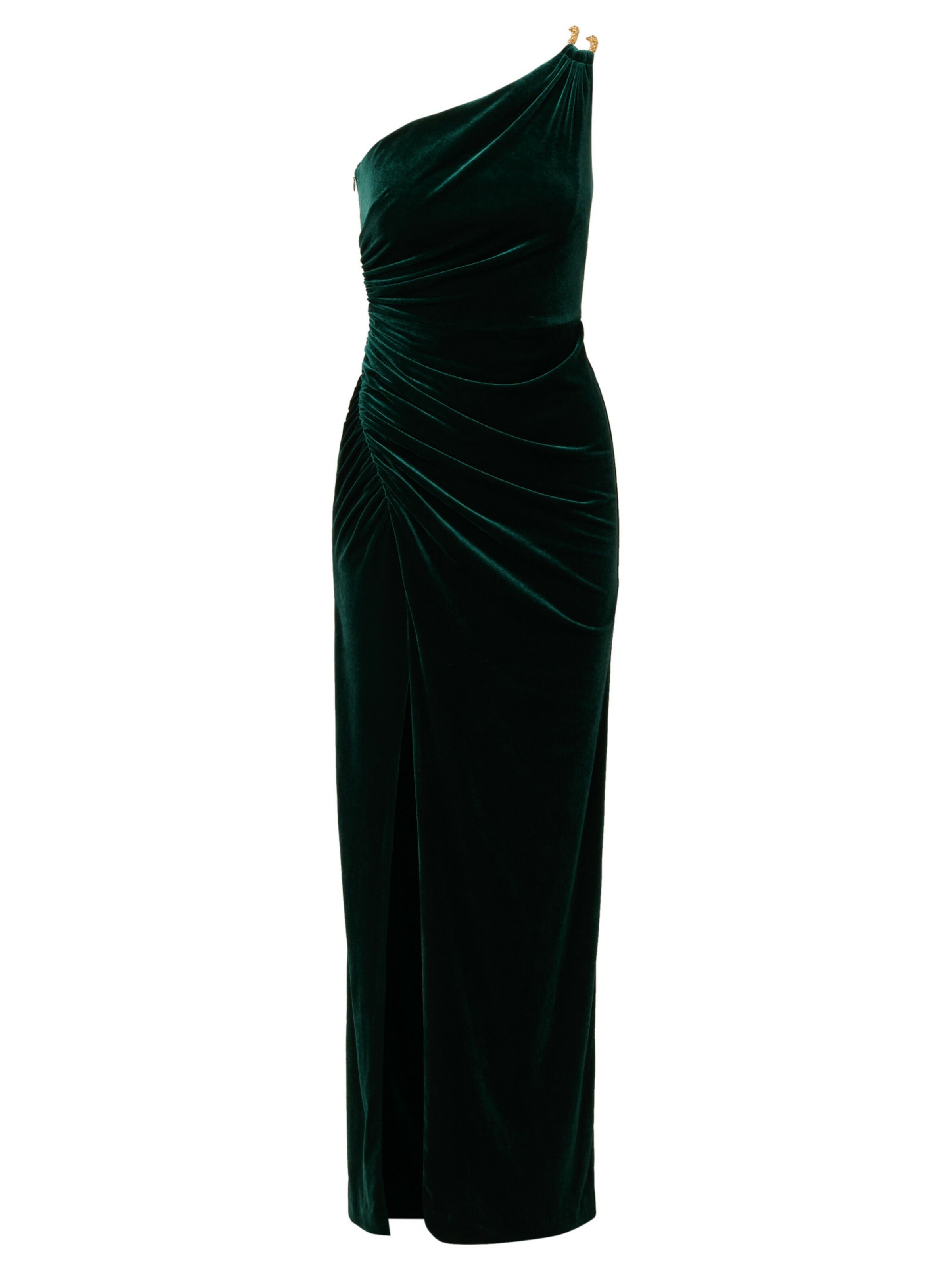 Adrianna Papell Avondjurk 'Velvet Column Gown' in Groen: voorkant