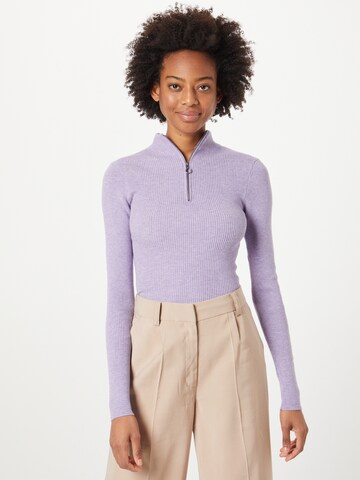 PIECES Sweater 'FIBS' in Purple: front