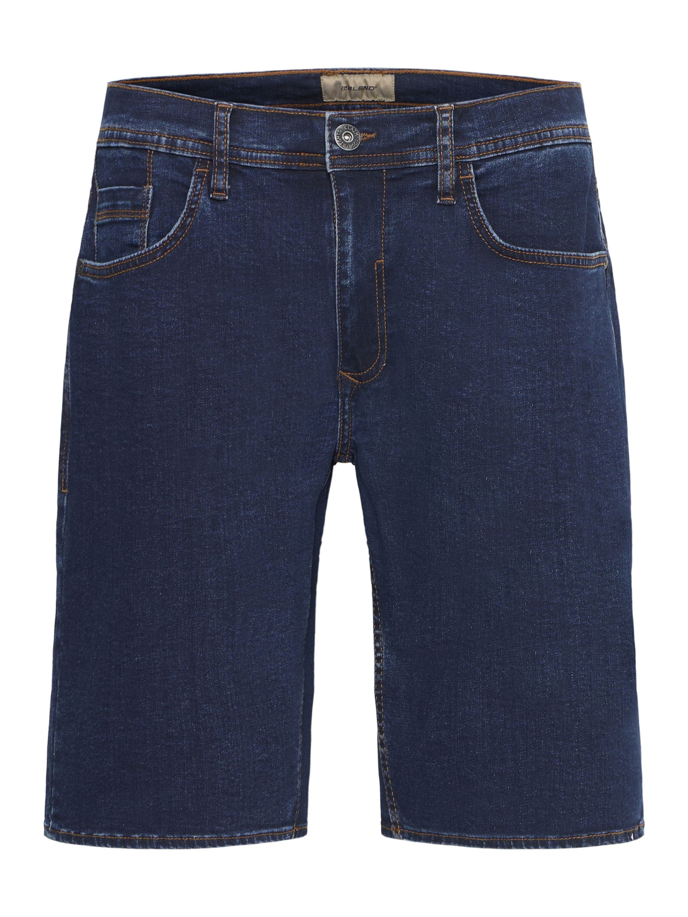 BLEND Skinny Shorts ' BHTWISTER-Denimshorts-Mulitflex ' in Blau: Vorderseite