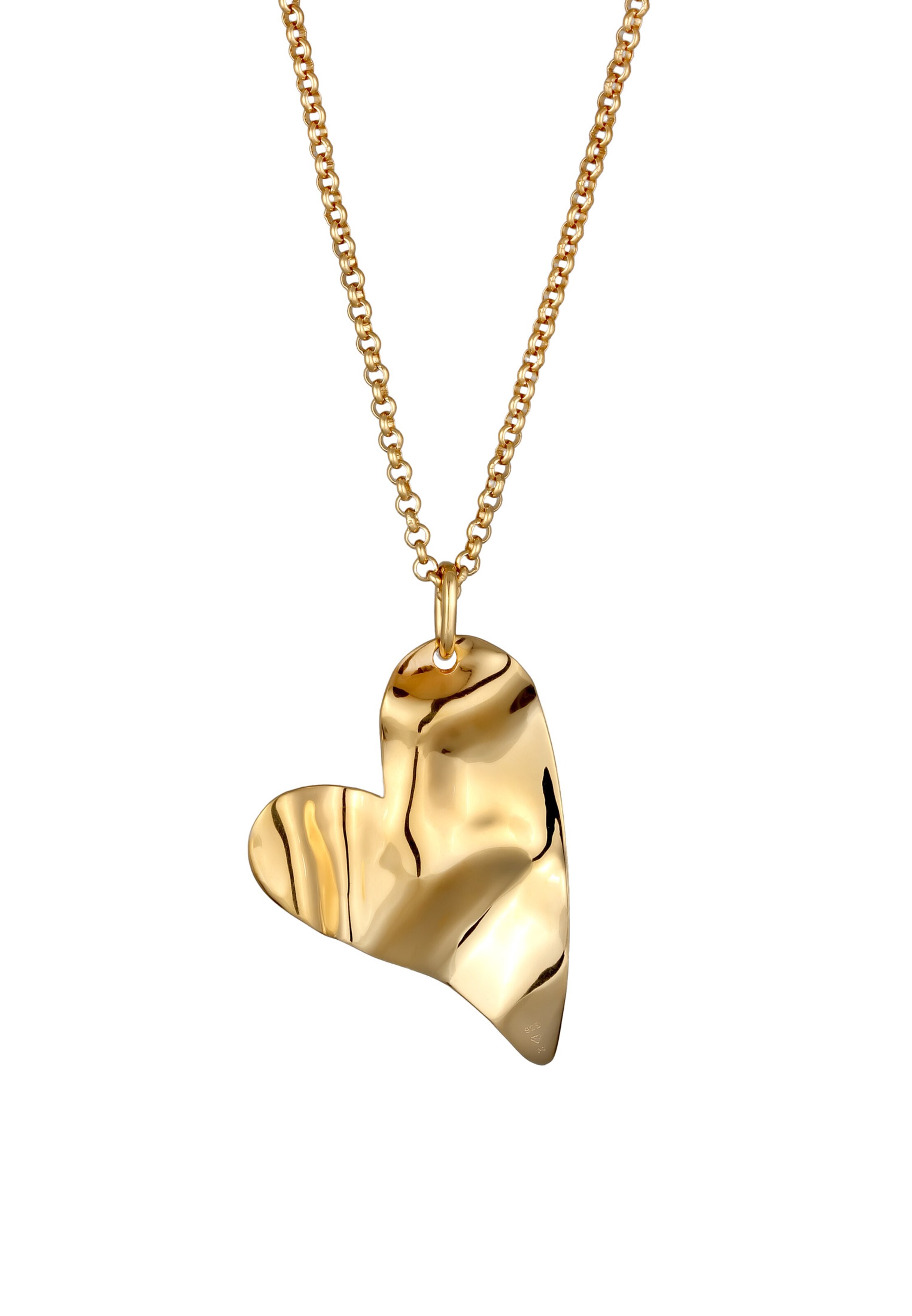 ELLI PREMIUM Ketting 'Herzanhänger' in Goud