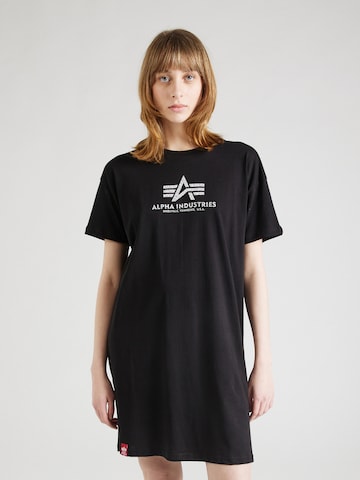 ALPHA INDUSTRIES Shirt in Zwart: voorkant