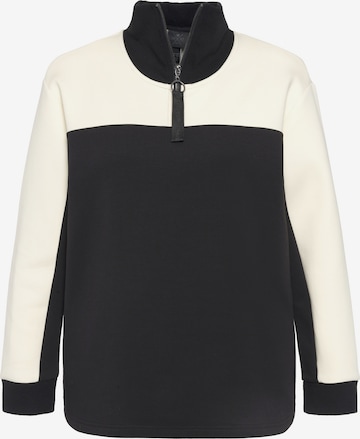 Ulla Popken Sweatshirt in Zwart: voorkant