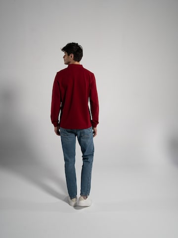 GORG Shirt 'Herren Langarm Poloshirt aus 100% Bio-Baumwolle' in Rood