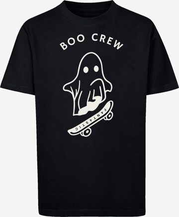 F4NT4STIC Shirt 'Boo Crew Halloween' in Zwart: voorkant