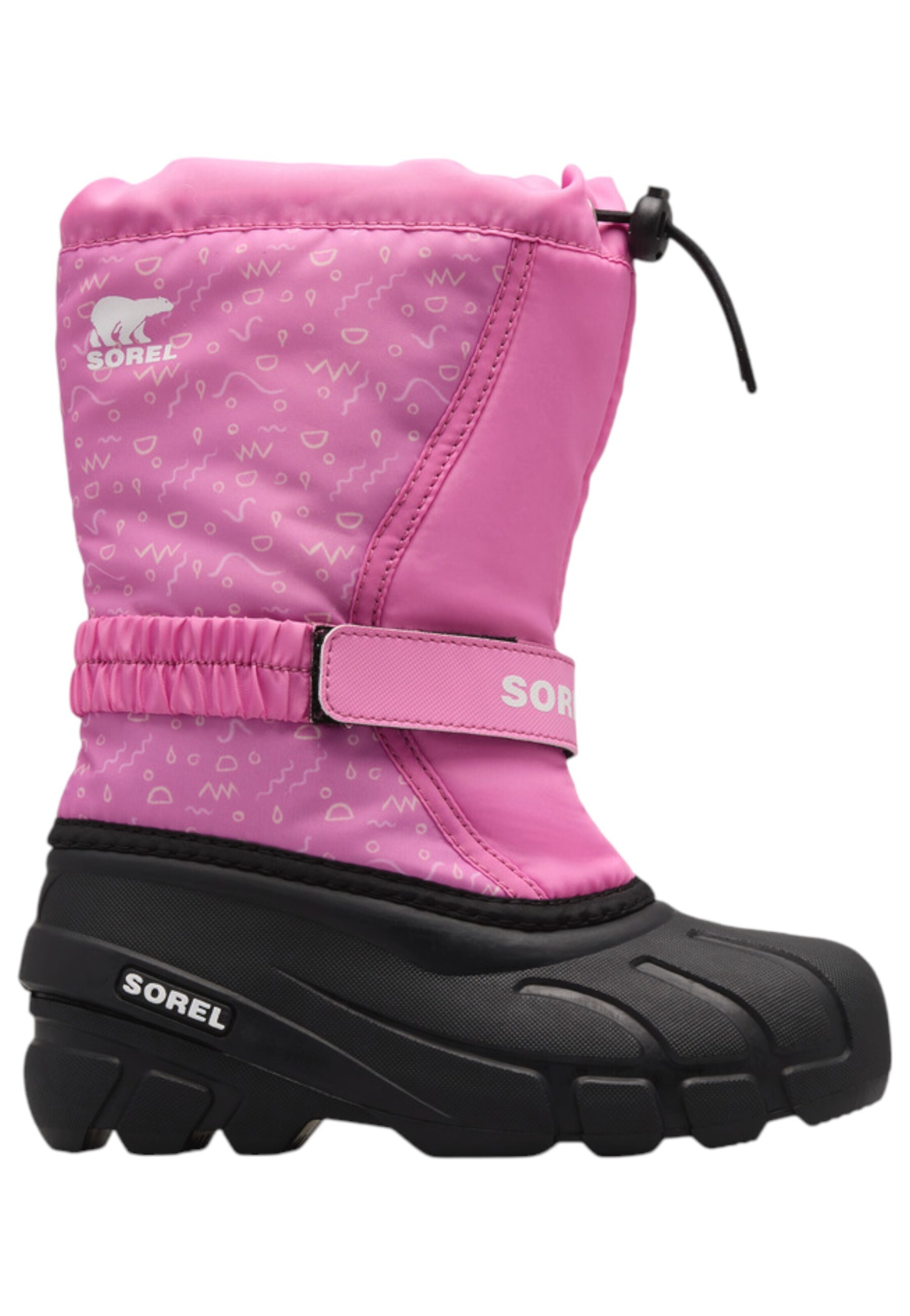 SOREL - Bota de neve 'Flurry' em rosa: frente