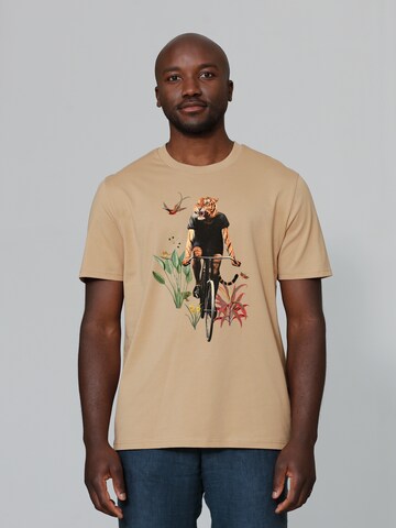 Maglietta ' Fancy Tiger ' di Watapparel in beige: frontale