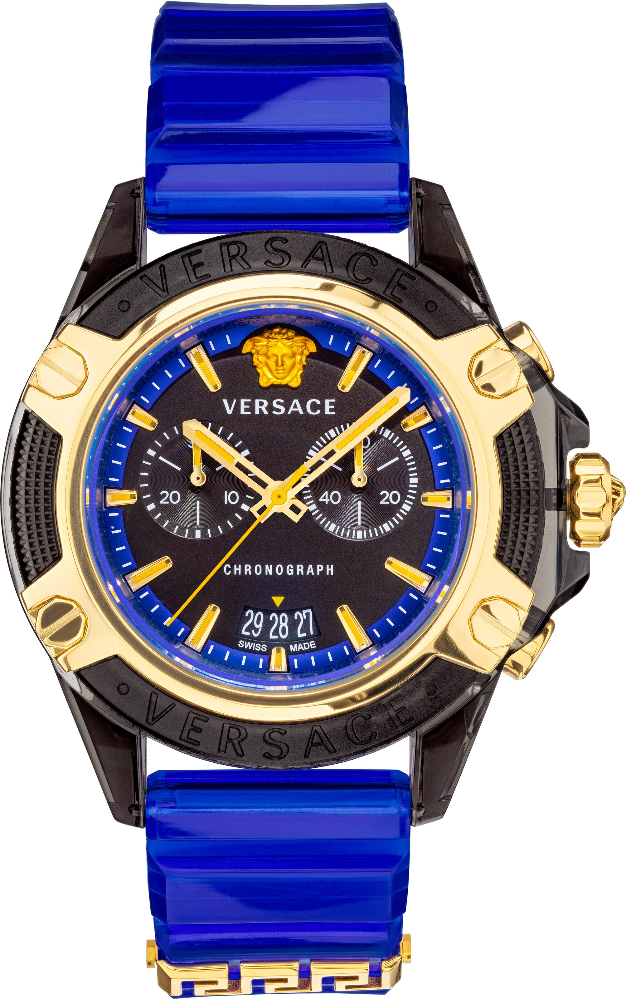 VERSACE Uhr in Blau: Vorderseite