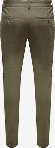 Skinny Pantaloni chino 'Mark' di Only & Sons in verde