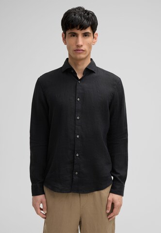STRELLSON Slim fit Button Up Shirt 'Ceasar' in Black