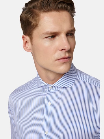 Boggi Milano Slim fit Zakelijk overhemd in Blauw