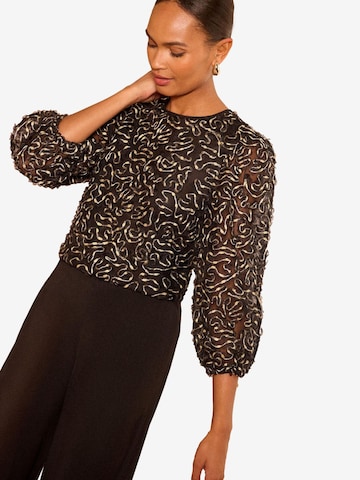 love & roses Bluse in Schwarz: Vorderseite