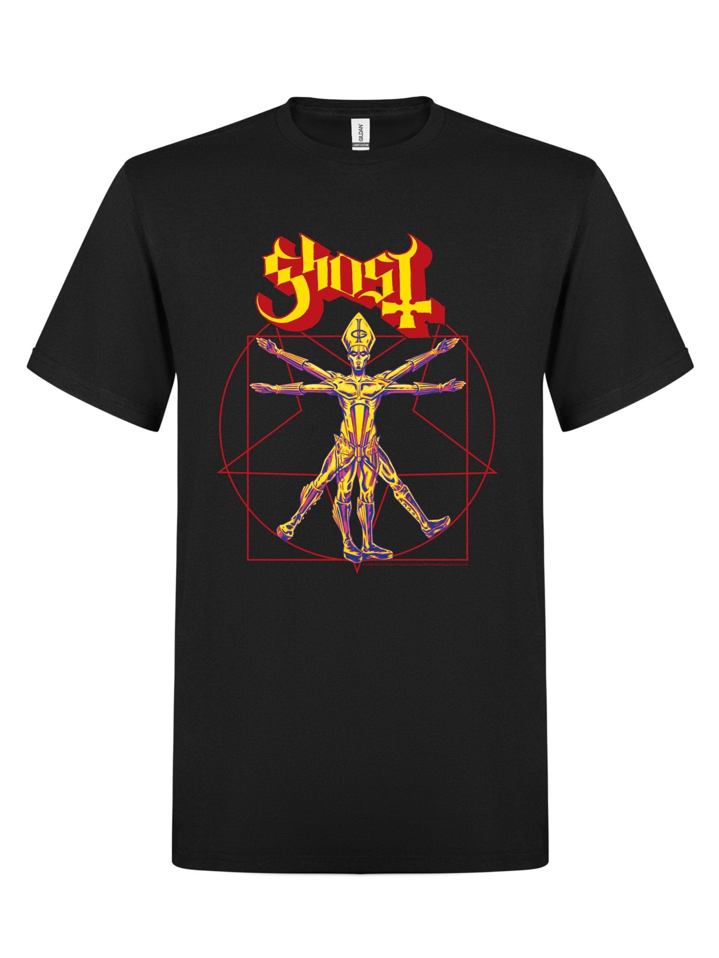 Ghost Shirt 'Ghost Papa Da Vinci' in Black: front