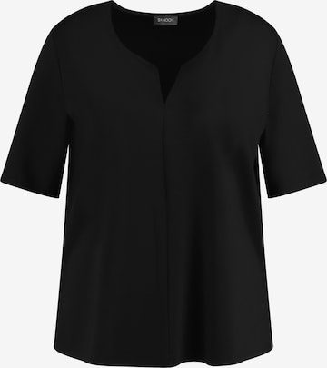 SAMOON Тениска в черно: отпред