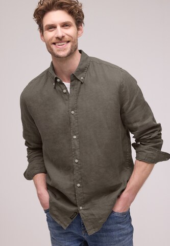 Street One MEN Regular Fit Hemd in Braun: Vorderseite